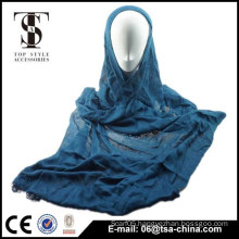 2015 lady blue viscose soft hot selling hijib scarf